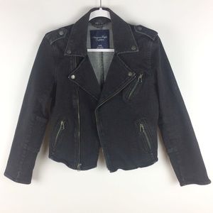 American Eagle Outfitters Denim Moto Jacket Medium